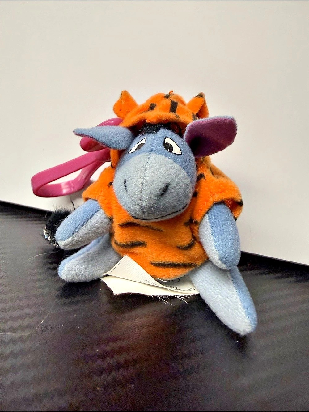 Disney The Tigger Movie Eeyore in Tigger Costume Plush Keychain